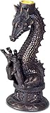 Bougeoir gothique figurine Dragon noir