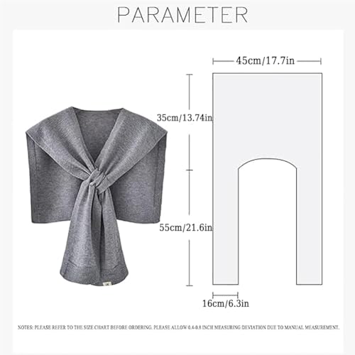 Women's Fashion Sweater Knitted Shawl Knitted Knotted, Shawls Scarf for Women Casual,Travel Cape Wrap Poncho3