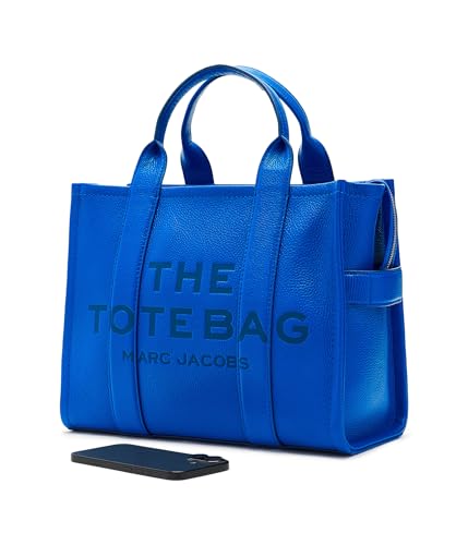 Image of Marc Jacobs Women's The Leather Medium Tote Bag, Cobalt, One Size