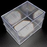 docsmagic.de Caja para tarjetas de 150 cuentas, transparente, de acrílico transparente