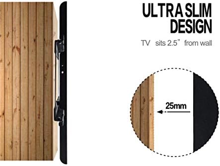 Polarduck TV Wall Bracket Mount for 23-55 Inch, Flat to Wall Mount for VESA Compatible LED LCD Plasma & Curved Screens, VESA Max 400 x 400, Min 100 x 100, 60 kg Max Weight Capacity