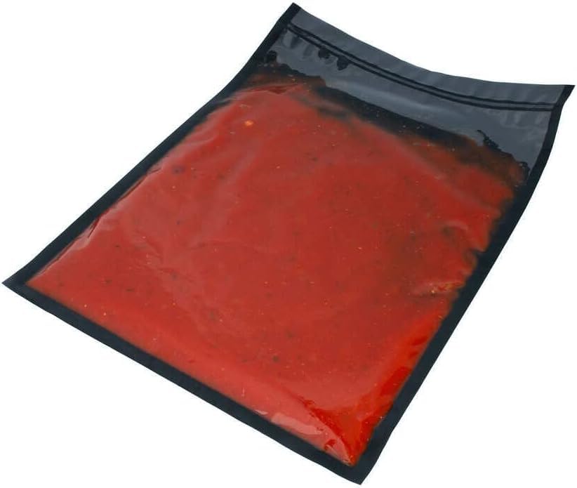 VacMaster Chamber Machine Pouches, Heavy Duty Pre-Cut Chamber Vacuum Sealer bags, 3 MIL Black and Clear, BPA Free, 250 Chamber Vacuum Sealer Bags Per Case (6