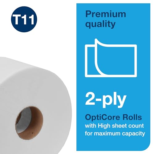 Tork OptiCore Mid-size Toilet Paper Roll White T11, 36 x 800 sheets, 106390 - image 3