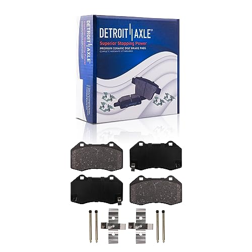 Image of Detroit Axle - Front & Rear Ceramic Brake Pads w /Hardware & Fluid & Cleaner | for 2008-2010 Chevrolet Cobalt SS 2.0L ONLY