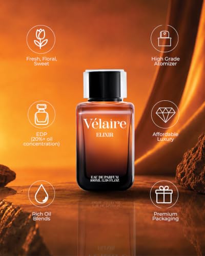 Image of Velaire Elixir Long Lasting Perfume for Men and Women | EDP Premium Rich | Musk, Vanilla | Jasmine, Orange, Lavender | Perfume Gift | Luxury Gift for Him and Her| 100ml