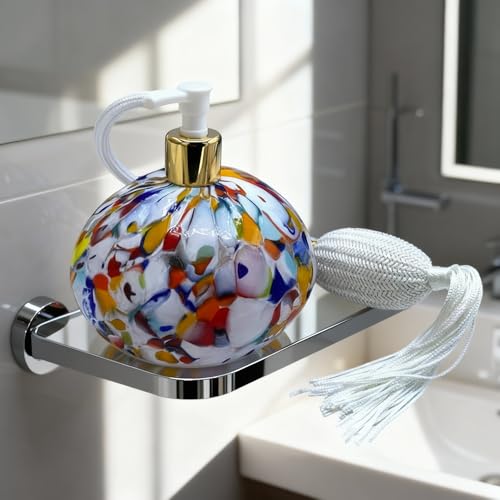 Botella con pulverizador para perfume de cristal de Murano Vinciprova con Murrina 2