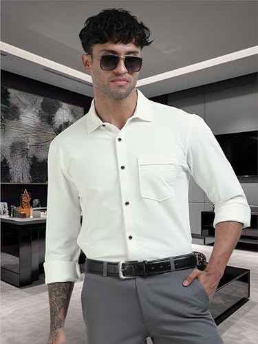 Image of STELLERS Premium Cotton Formal Shirt | Stretchable | Wrinkle Free | Quick Dry | Feather Touch Feel