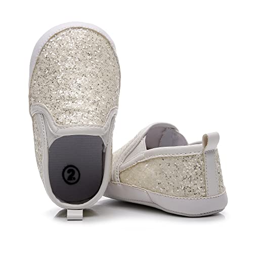 Image of HONGTEYA Baby Boys Girls Shoes Infant Sneakers Baby Moccasins Pu Leather Soft Sole Anti-Slip Flats Toddlers First Walkers Newborn Crib Shoes Tennis Sports Shoes Outdoor Indoor
