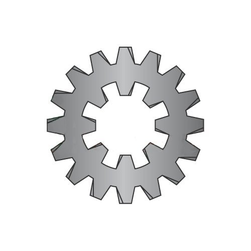 3/8" Internal/External Tooth Lock Washers/Steel/Black Oxide/Outer Diameter: .965" - .985" / Thickness Range : .037" - .045" (Carton: 6,000 pcs)