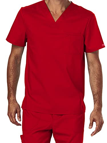 Cherokee Men's V-Neck Top, Red, Medium