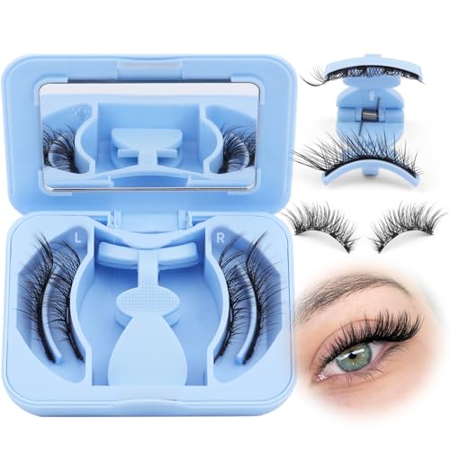 Magnetic Eyelashes with Applicator Cat Eye Magnetic Lashes Natural Look Magnetic Eyelashes without Eyeliner Reusable False Lashes 16mm with Clamp No Glue Need Magnetic Lashes Kit by Yawamica