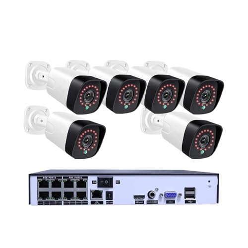 H.265+ 8CH 5MP POE ZLeBVXeLbg I[fBIR[_[ RJ45 猟o IPJ Oh CCTV rfI NVR(3T,8ch NVRX6 Cam 5MP)