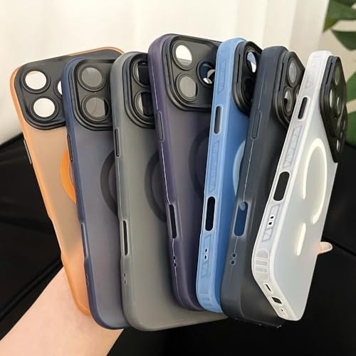 Coque iPhone 15 Pro violette magnétique finie les traces de doigts silicone mat rigide - 4