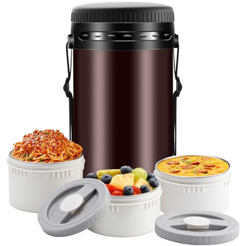 gegewawa Termo de alimentos para adultos de 78 onzas, termo de sopa al vacío de 3 capas de acero inoxidable 316, recipiente de alimentos aislado de boca ancha