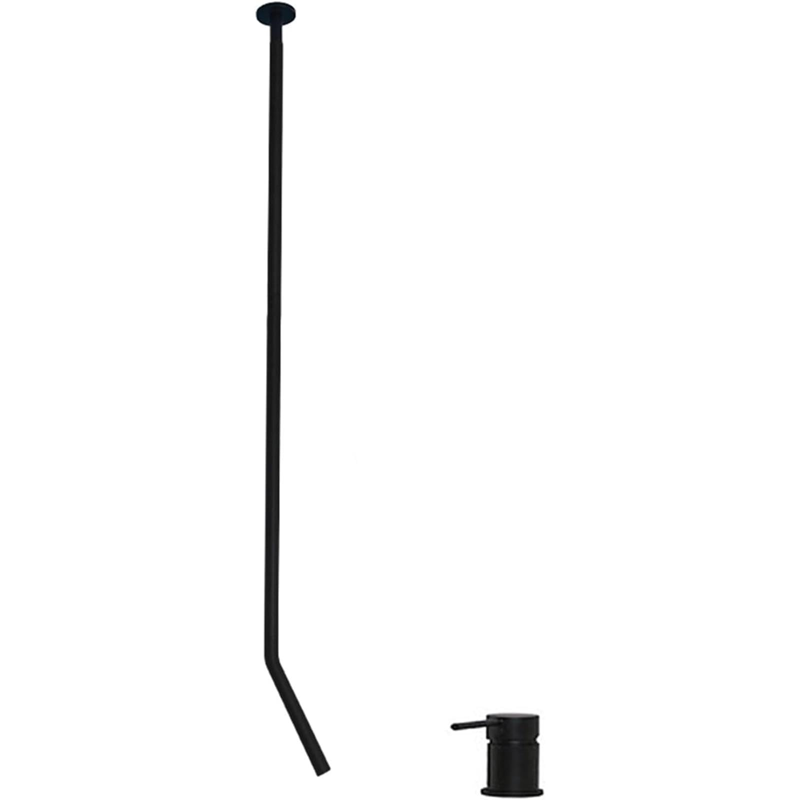 VITIWEDTY Hot and Cold Brass Wall Mounted Concealed Sink Tap Single Handle Bathroom Faucet (Black)