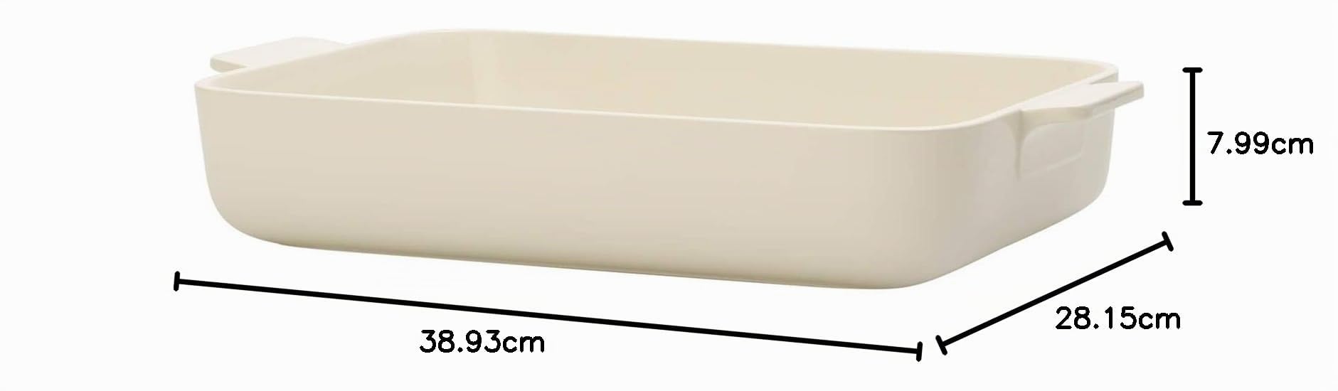 Villeroy & Boch Clever Cooking Plat à four rectangulaire, 34 x 24 cm, Porcelaine Premium, Blanc
