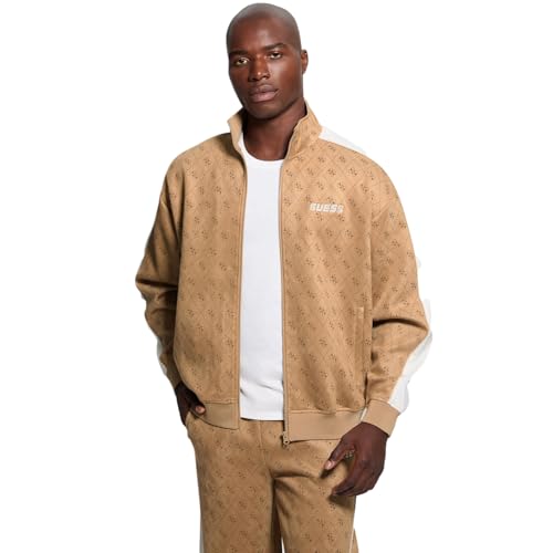 GUESS mens Eco 4g Mojo Full Zip Sweatshirt