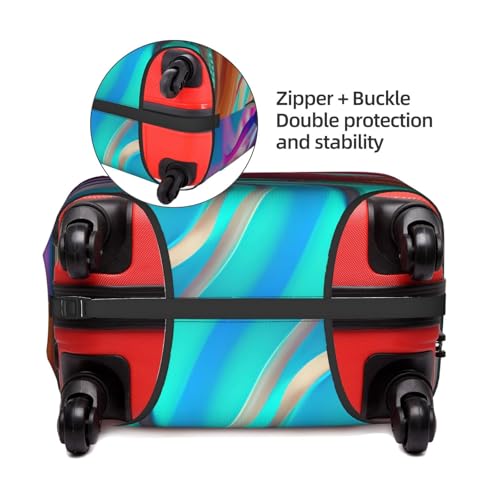 Colored Jellyfish Tsa Approved Luggage Cover For 18-32 Inch Suitcases Scratch-Resistant Stretch Luggage Cover4