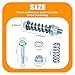 Car Exhaust Manifold Bolts,Steel M10x1.5 Mm Exhaust Bolts and Nuts Kit with Springs for Exhaust Gasket,Professional Exhaust Flange Bolts Car Accessories for Most Cars,muffler Exhaust 2pcs
