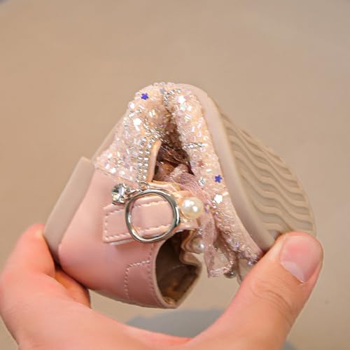 IWIHMIV Toddler Girls Dress Shoes Ballet Wedding Party Princess Mary Jane Soft Bottom Non Slip Flat Shoes for Girls2