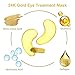 20 Pack 24K Gold Powder Eye Mask, Eye Patch Pack, Smooth Chill Feeling Collagen Under Eye Pads, Anti Aging, Remove Bags, Eliminates Dark Circles and Fine Lines, Under Eye Mask for Men Wome