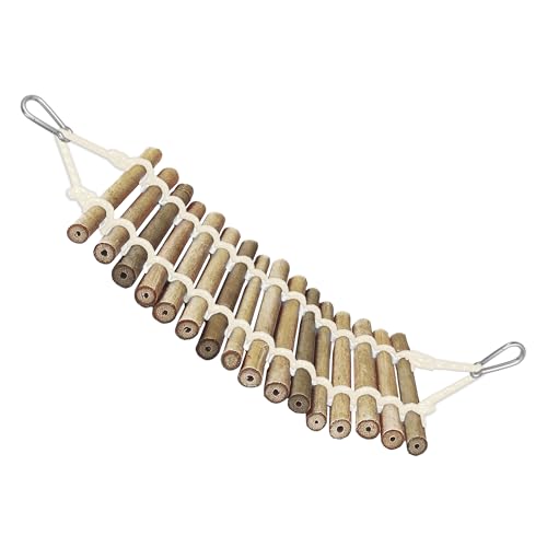 SunGrow Ponte de escalada e lagartixa de bambu carbonizado, ponte de 45,72 cm, ajuda lagartixas leop