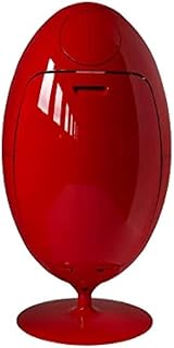 SoldiDesign S-DOV010G0301 Ovetto Gala ABS Poubelle, Plastique, Rouge Brillant, Taille Unique