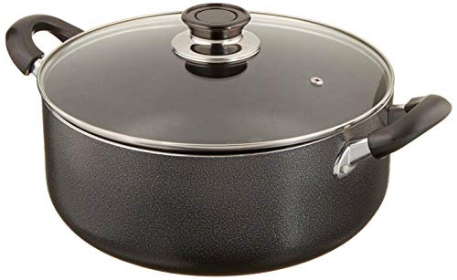 HAODUOO BebLP 8 Quart Sauce Pot With Vented Glass Lid,Dark Gray Stainless steel pots Cooking pot Sauce pan Pots Stainless steel cookware Ceramic cookware Sauce pans for stove top