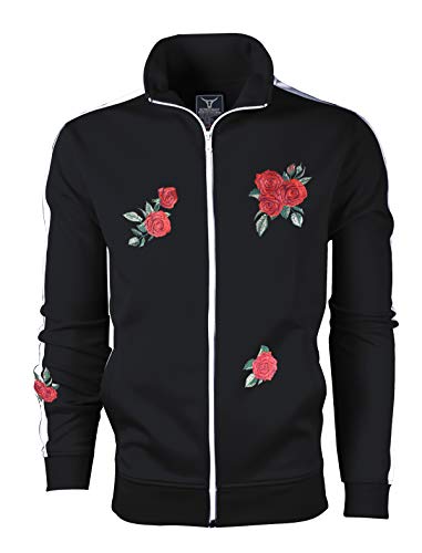 Image of SCREENSHOT-TRACK JACKET Mens Urban Hip Hop Premium Track Jacket - Slim Fit Side Taping Sportswear Urbanwear Streetwear Top