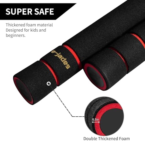 image for E-jades Safety Foam Nunchucks for Kids Adults Beginners(2 Pack)-Durabl