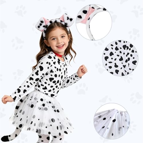 Disfraz de dálmata para perro 6 piezas set completo miniatura 5