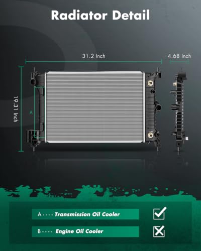 Image of SCITOO Engine Cooling Radiator Assembly Compatible with Chevrolet