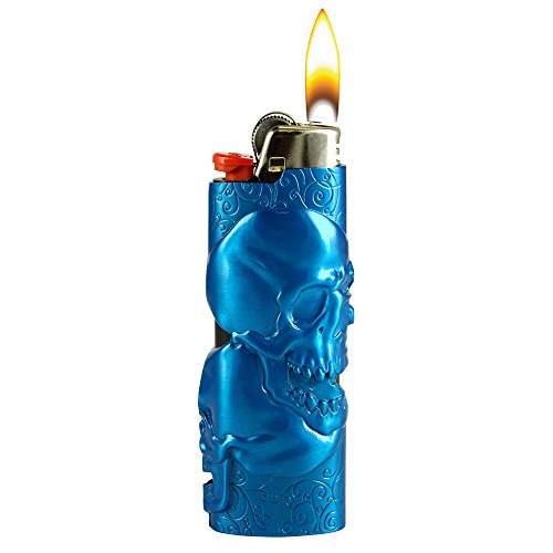 Metal Lighter Case for BIC Lighters, Lighter Protector and Bottle Opener - Day of The Dead