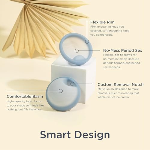 Saalt Menstrual Disc - Soft, Flexible, Reusable Medical-Grade Silicone - Wear 12 Hours - Removal Notch - Two Sizes - Menstrual Cup or Tampon Alternative - Made in USA - Lasts 10 Years (Blue, Regular) - Image 4
