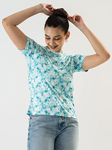 Image of PRETTIFY Women's Casual Regular Fit Half Sleeves Printed T-Shirt