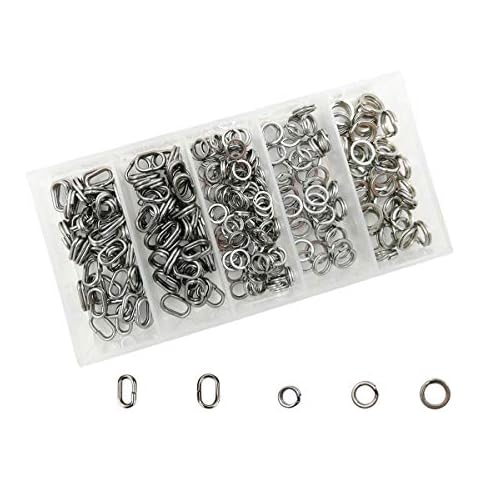 Fishing Split Ring Lure Making - 250pcs Small Split Ring Pliers Set Fishing Tackle for Lure Hook Connector (Silver Split) Cover