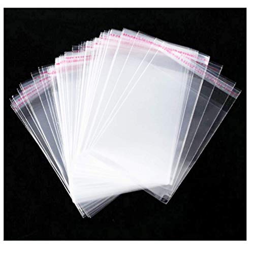 JOSDIOX Self Sealing Cellophane Bags Self Adhesive 3X4 Inches Clear Resealable Cellophane Bags 3x4 inch100 Pcs