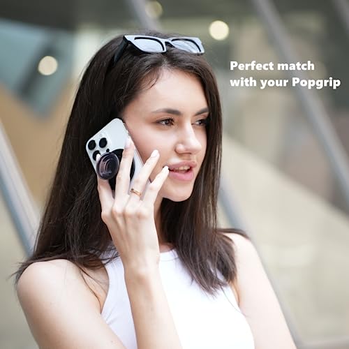 Image of MINDSKY Dual-Sided Magnetic Phone Ring Holder Cell Phone Grip Stand Compatible with Magsafe Cases iPhone 12 13 14 15 Series (Dual Magnet)