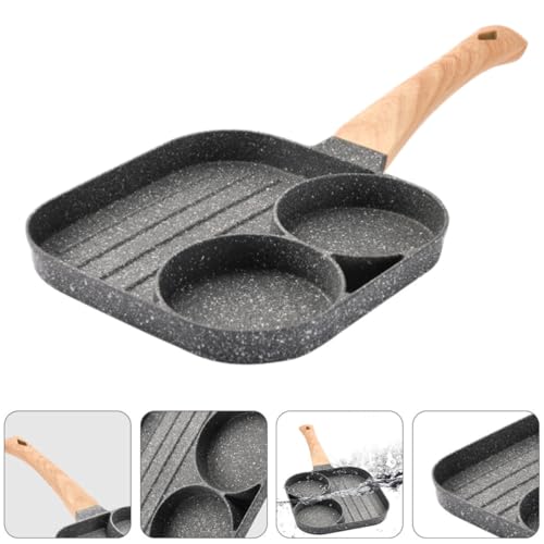 Poêle en pierre antiadhésive à long manche pour pancakes durables - 8