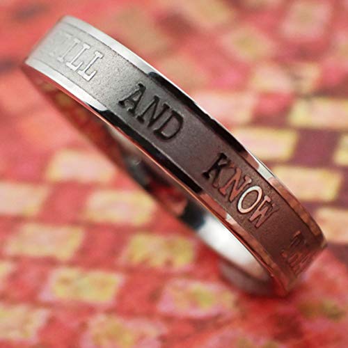 FORGIVEN JEWELRY Be Still and Know Ring Stainless Steel2