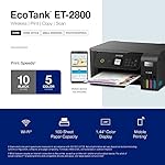 Epson EcoTank ET-2800 Wireless Color All-in-One Cartridge-Free Supertank Printer with Scan and Copy â€“ The Ideal Basic Home Printer - Black, Medium - Image 4