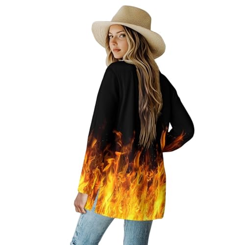 Image of Cardigan for Women Long Sweater Open Front Sweaters Fashion Lightweight Cardigans with Pockets