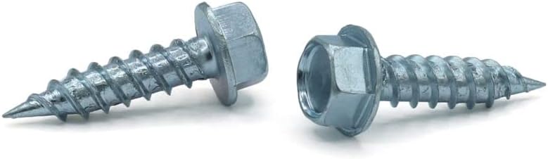 1/4" x 3/4" Self-Piercing Screws/Unslotted/Hex Washer Head (3/8" AF) / Steel/Zinc / 2,000 Pc. Carton