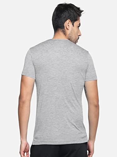 Image of BULLMER Solid Cotton Blended Half Sleeve Round Neck Tshirt for Men