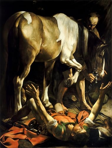 Toile Conversion chemin de Damas Caravaggio 60x90cm