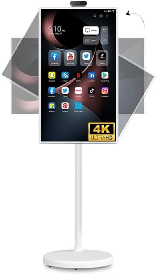 Cozyla 32" 16:9 4K Ultra HD Portable Smart Tablet TV, White