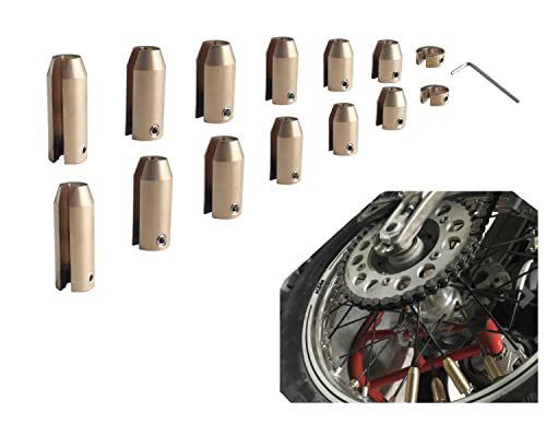 DEWHEL 14 Pack Brass Motorcycle Reusable Wheel Spoke Balance Weights Refill Kits Compatible with Super Moto,Dual sport,metric cruisers,vintage,or any other spoked wheels