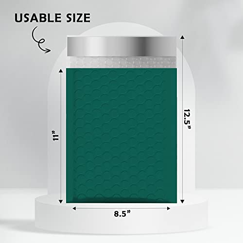 Yens Poly Bubble Mailers 8.5X12 Usable 8.5X11 25 Pack Waterproof Self Seal Adhesive Shipping Bags, Cushioning Padded Envelopes For Shipping, Mailing, Packaging (8.5 X 11, 25 Pcs, Green) #TOP1