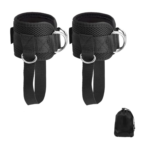 Ankle Straps - Adjustable Ankle Straps for Cable Machines - Glute & Lower Body Exercises - Adjustable Ankle Cuffs for Kickbacks Hip Abductors Leg Extensions Lower Body Exercises Fit Women & Men