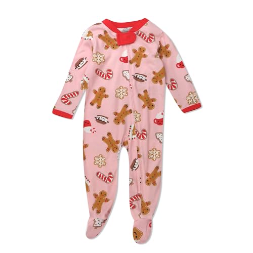 Image of HonestBaby Baby Holiday Sleep & Play Footed One-Piece Pajama Sleeper 100% Organic Cotton